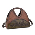 Floral Embossed Half-Moon Handbag detail view 2