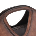 Floral Embossed Half-Moon Handbag detail view 5