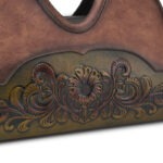 Floral Embossed Half-Moon Handbag detail view 6