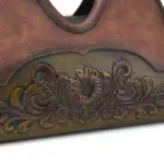 Floral Embossed Half-Moon Handbag detail view 6