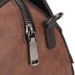Floral Embossed Half-Moon Handbag detail view 8