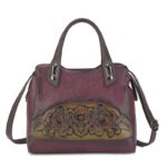 Floral Embossed Structured Tote detail view 1