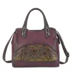 Floral Embossed Structured Tote detail view 1
