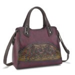 Floral Embossed Structured Tote detail view 2