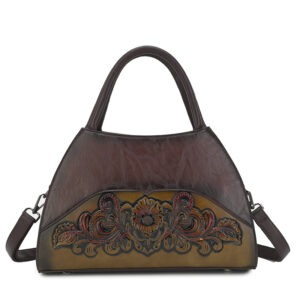 Floral Medallion Trapeze Handbag detail view 1