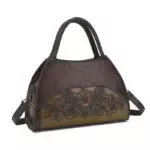 Floral Medallion Trapeze Handbag detail view 2