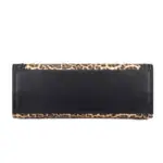 Leopard Print Braided-Handle Tote detail view 4
