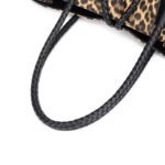 Leopard Print Braided-Handle Tote detail view 8
