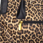Leopard Print Braided-Handle Tote detail view 9