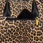 Leopard Print Braided-Handle Tote detail view 10