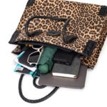 Leopard Print Braided-Handle Tote detail view 20